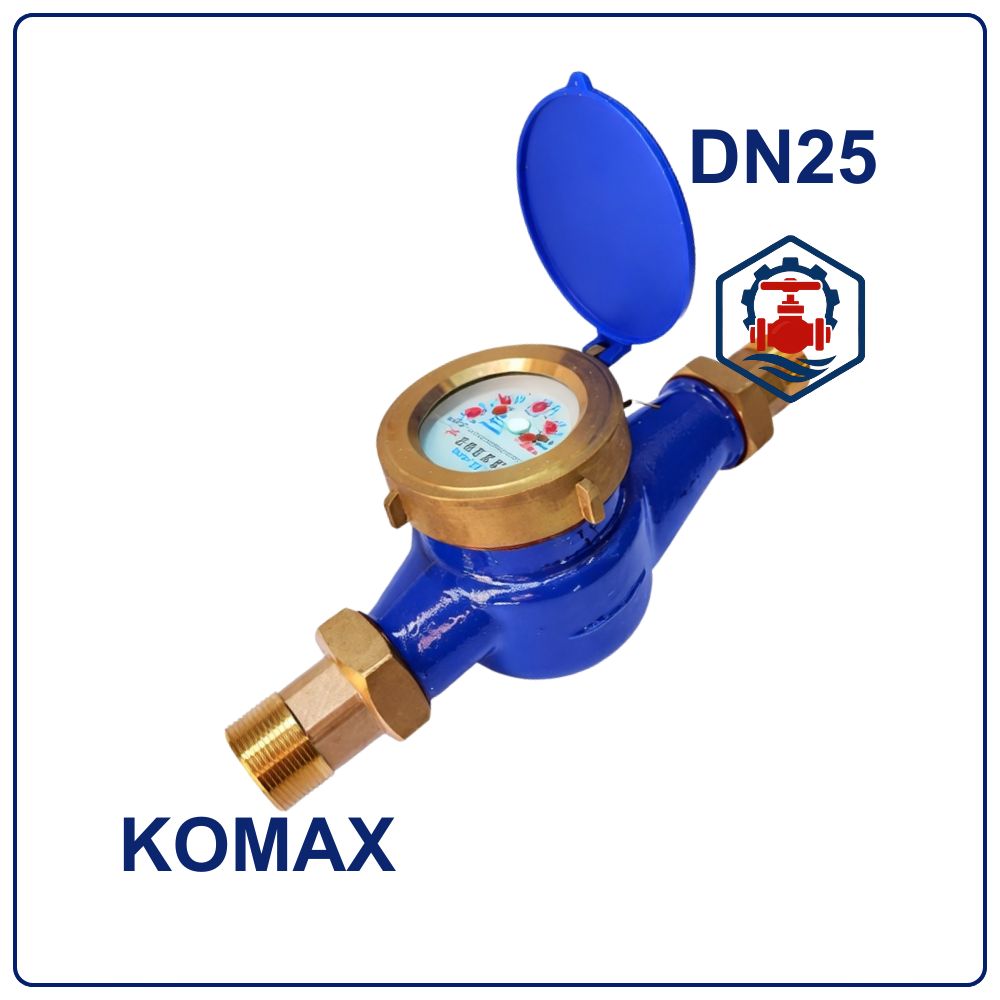 Đồng hồ nước Komax DN25 2 Đồng hồ nước Komax DN25